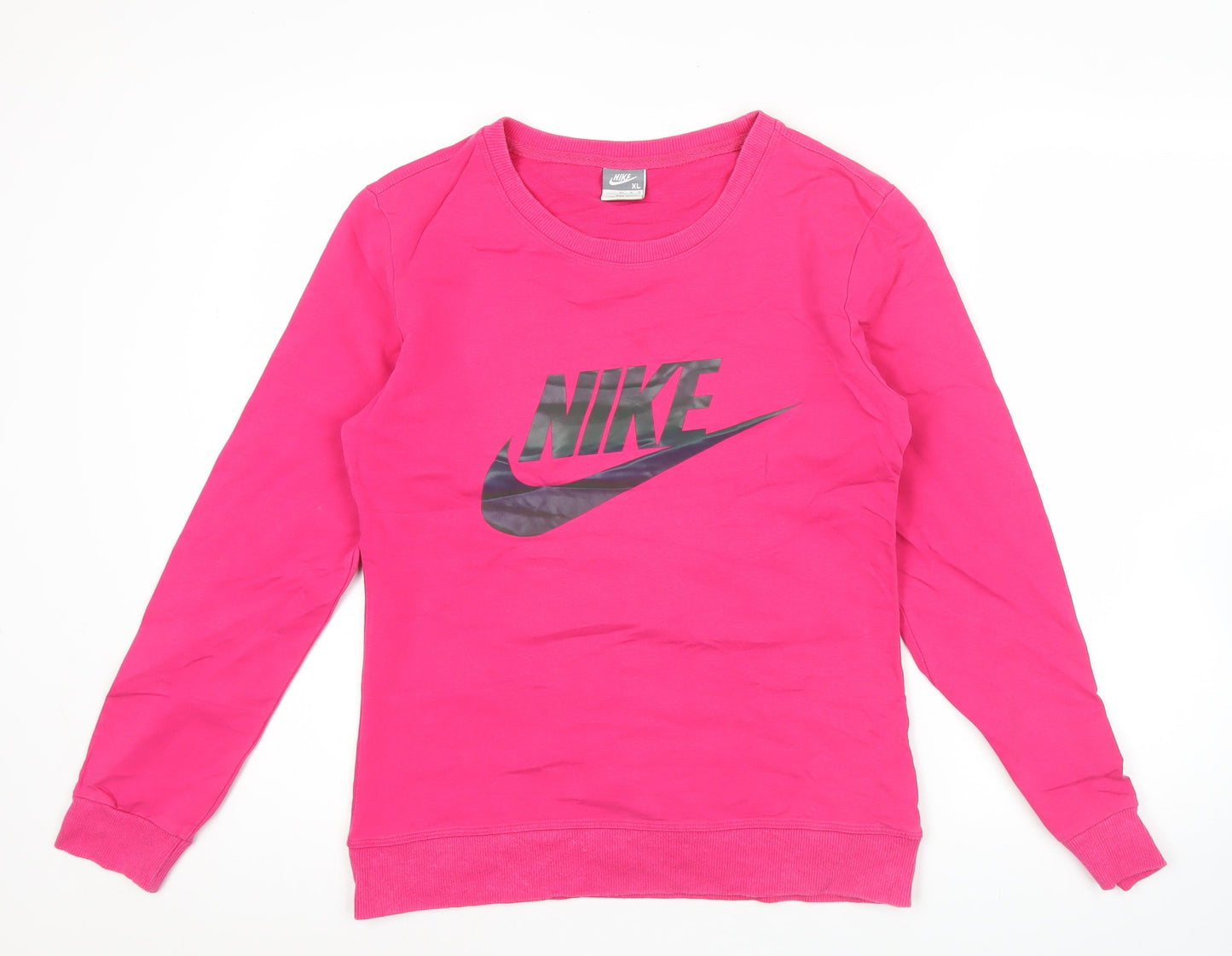 Nike Women’s Pink XL Pullover Sweatshirt Long Sleeve Logo