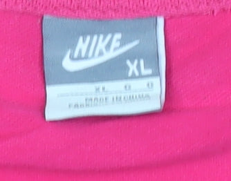Nike Women’s Pink XL Pullover Sweatshirt Long Sleeve Logo