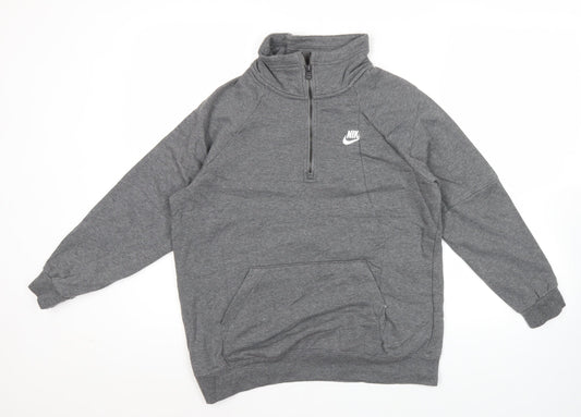 Womens UK M Regular Nike Grey Pullover Sweatshirt