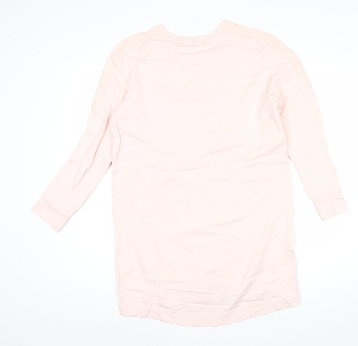 Puma Womens Pink XS Tunic Sweatshirt Long Sleeve Logo Sportswear