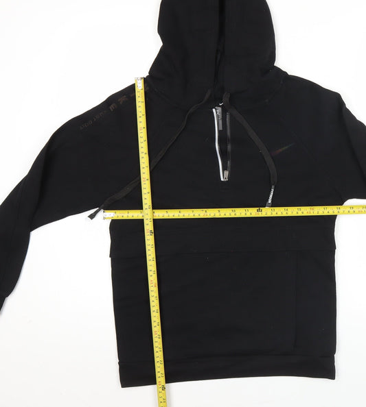 Nike Womens Black Hoodie Size 12 Pullover 1/4 Zip Training Sportswear