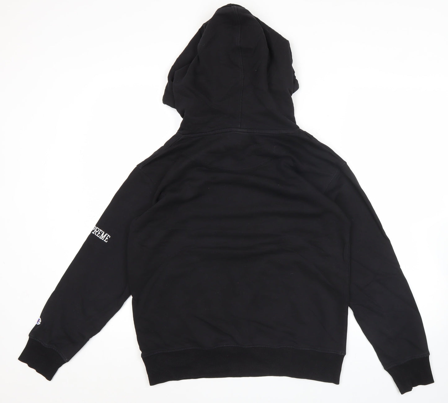 Champion Men’s Black Small Reverse Weave Pullover Hoodie Logo