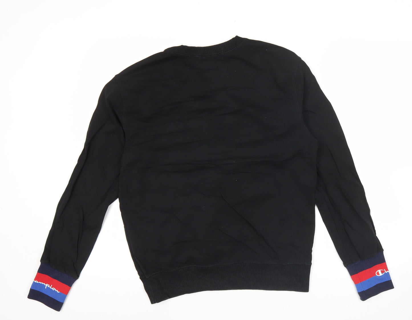 Champion Mens Black Small Sweatshirt Pullover Crew Neck Logo