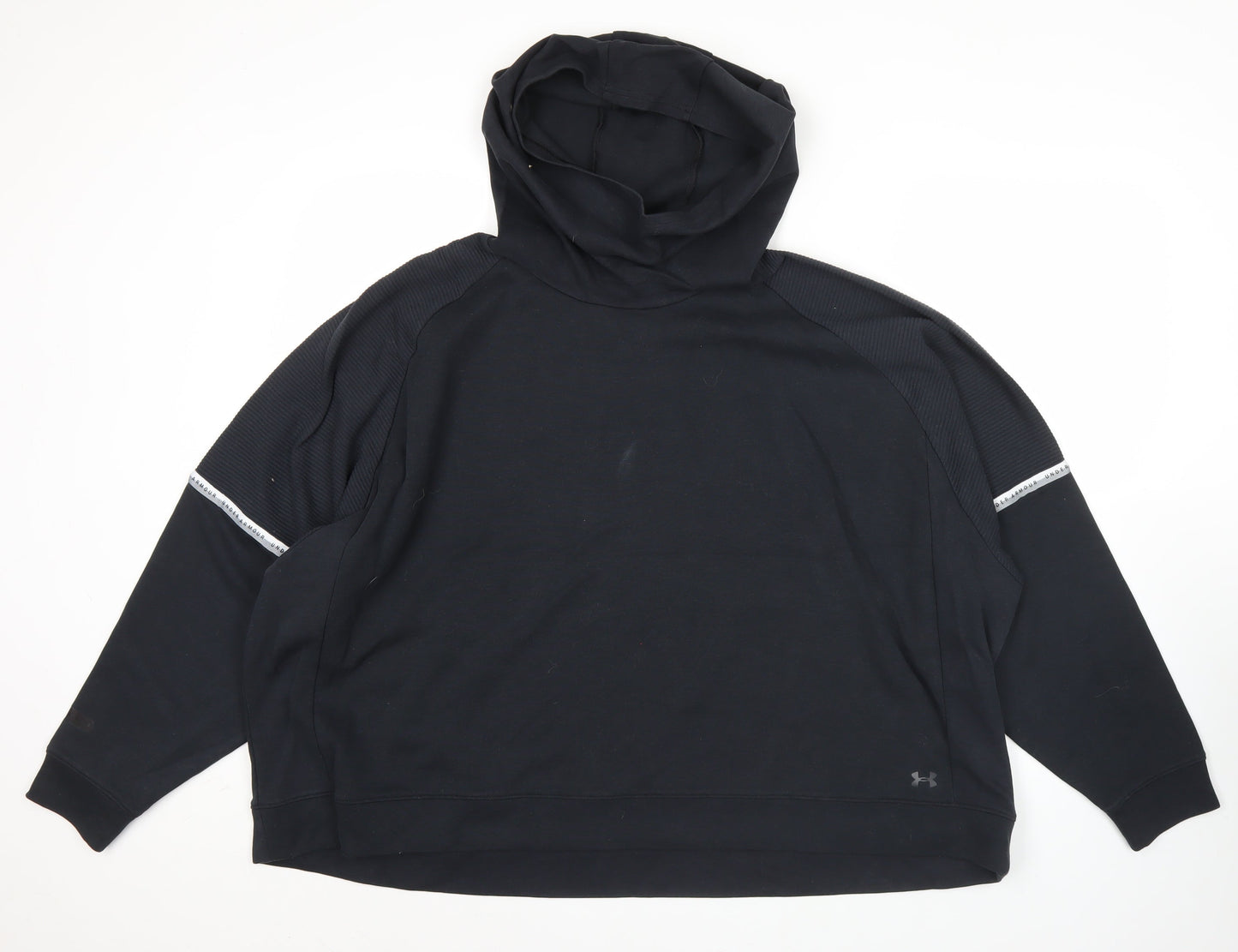 Under Armour Mens Black Pullover Hoodie Size M Relaxed Fit