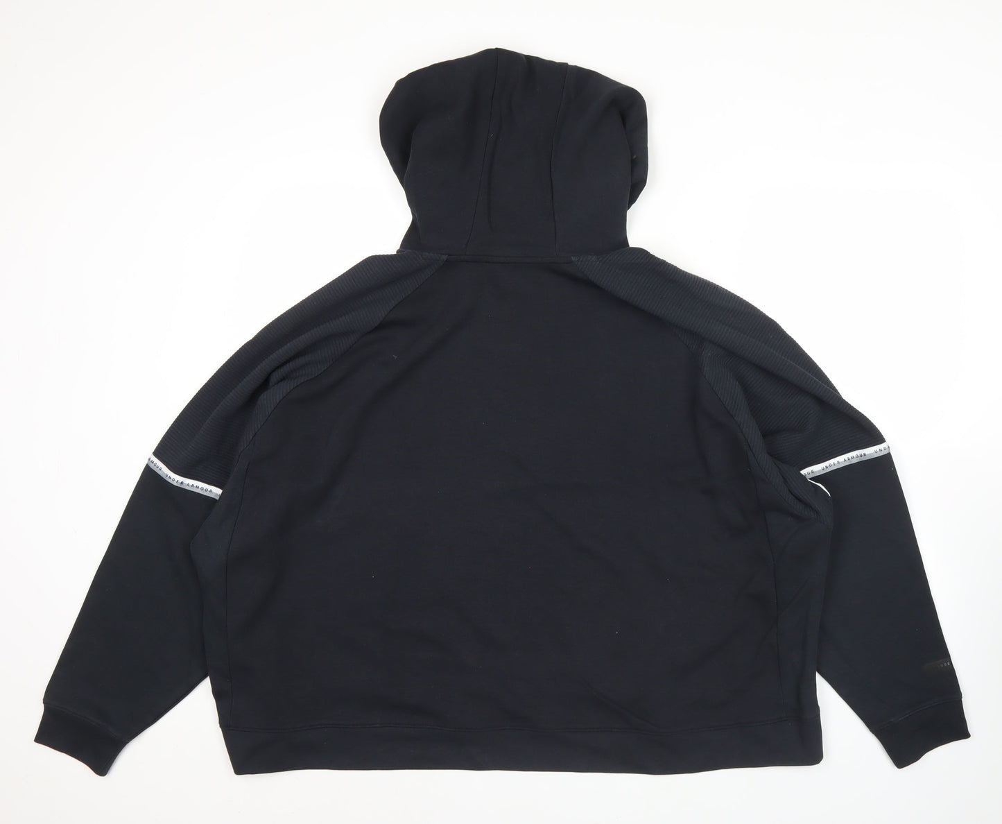 Under Armour Mens Black Pullover Hoodie Size M Relaxed Fit