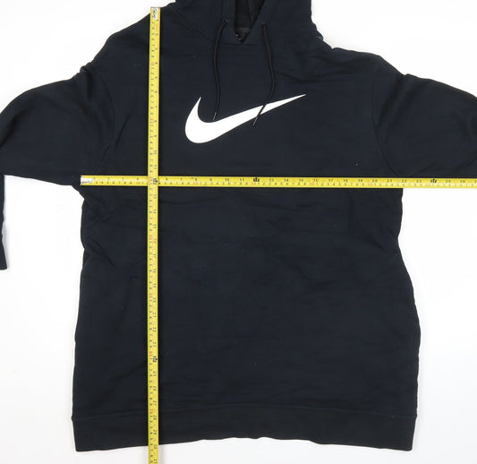 Nike Mens Black XL Pullover Hoodie with Logo Sports Style