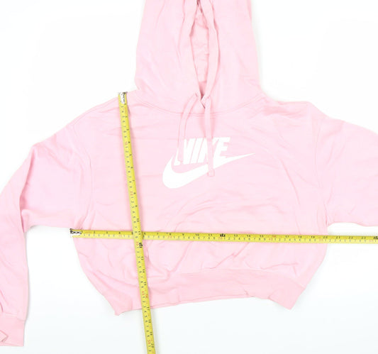 Nike Women's Pink Pullover Hoodie Size S Lightweight Logo Sportswear