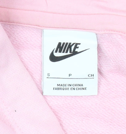 Nike Women's Pink Pullover Hoodie Size S Lightweight Logo Sportswear