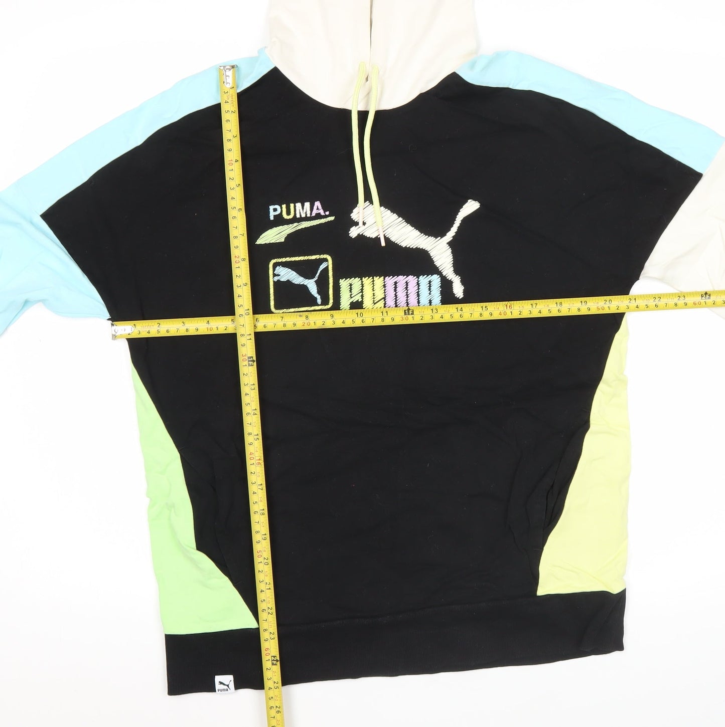 Puma Womens Multicolour Hoodie Medium Cotton Blend Logo Print