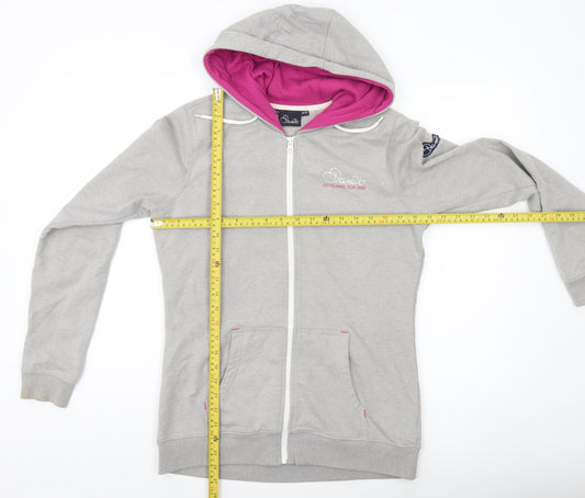 Dare 2b Womens Grey Full Zip Hoodie Size 12 Cotton Blend Casual