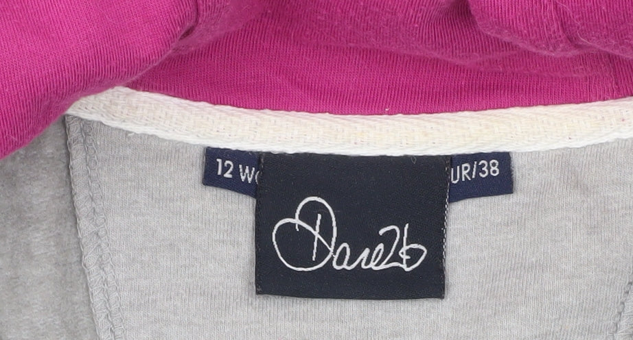 Dare 2b Womens Grey Full Zip Hoodie Size 12 Cotton Blend Casual