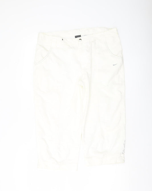 Nike Women’s White Cargo Trousers Size 14 Cotton Blend