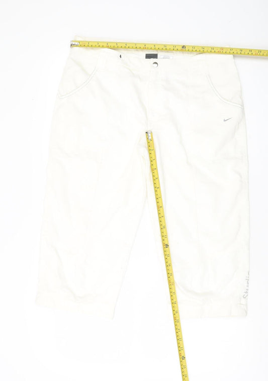 Nike Women’s White Cargo Trousers Size 14 Cotton Blend