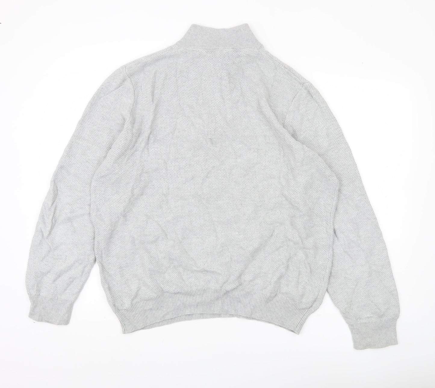 Crew Clothing Company Men’s Grey XL 1/2 Zip Knit Sweatshirt