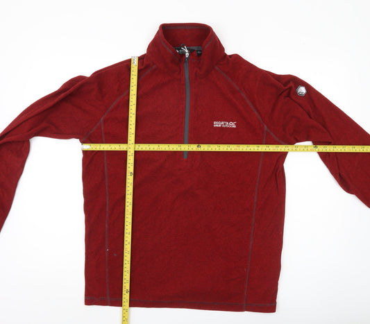 Regatta Men’s Red Fleece Sweatshirt L 1/4 Zip Outdoor Pullover
