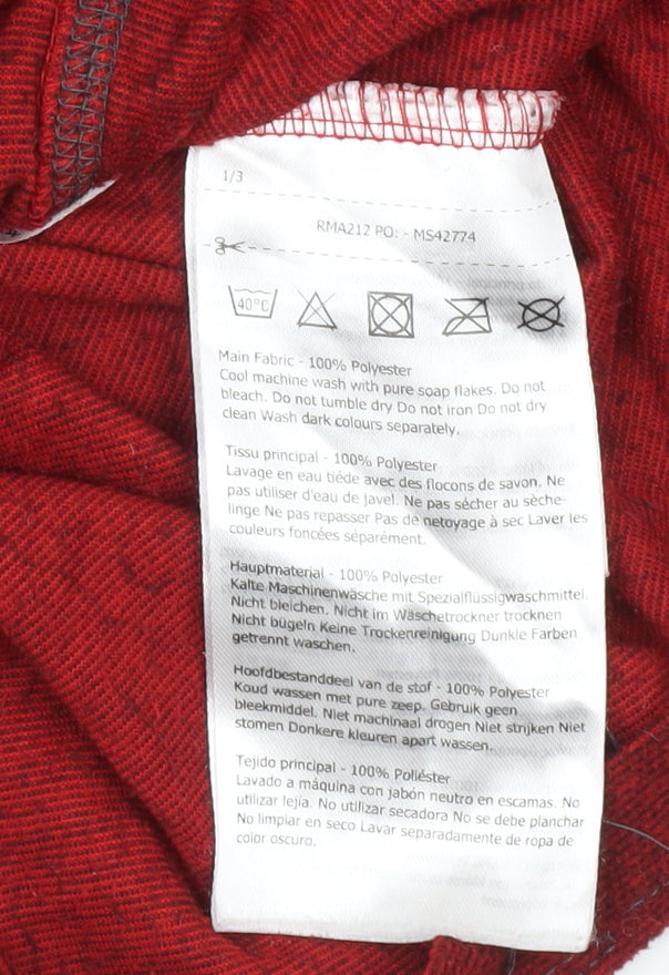 Regatta Men’s Red Fleece Sweatshirt L 1/4 Zip Outdoor Pullover
