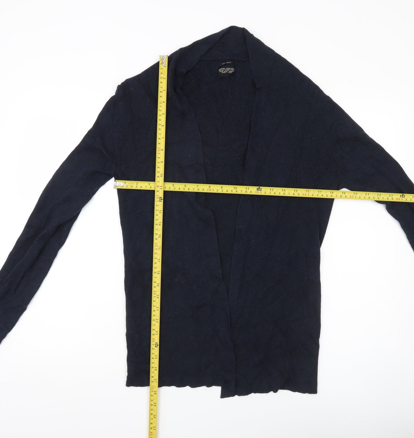 AllSaints Men’s Blue Slim Fit Cotton Cashmere Silk Cardigan Small