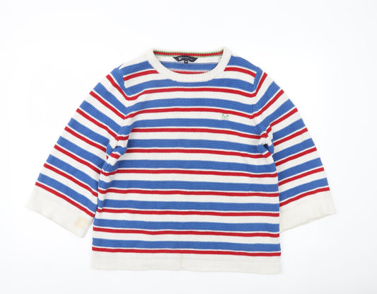 Crew Clothing Women’s Multicoloured Stripe Cotton Jumper Size 14