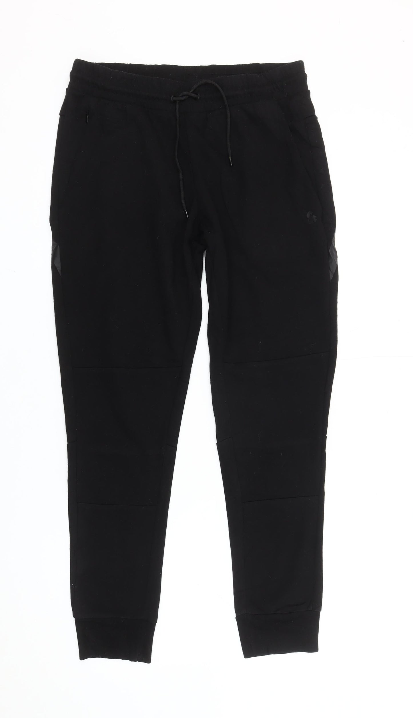 Jack & Jones Mens Black Jogger Trousers M Regular Fit Elastic Waist