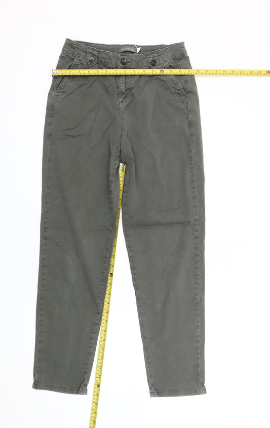 Mint Velvet Women's Green Size 8 Slim Chino Trousers