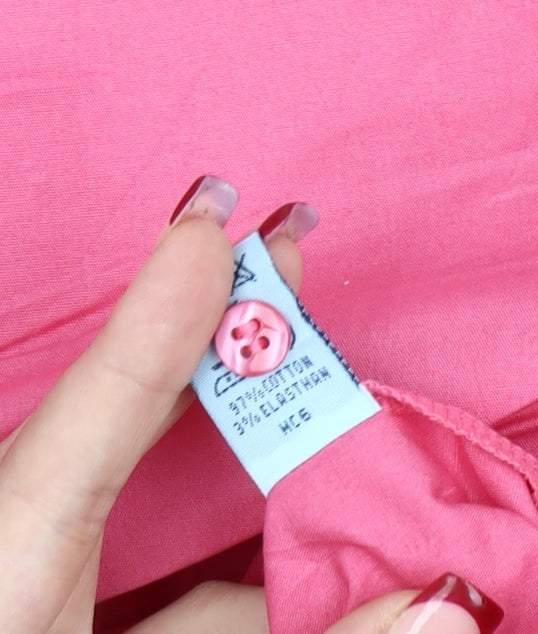 Hawes & Curtis Women’s Pink Button-Up Shirt UK 14 Slim Fit Long Sleeve