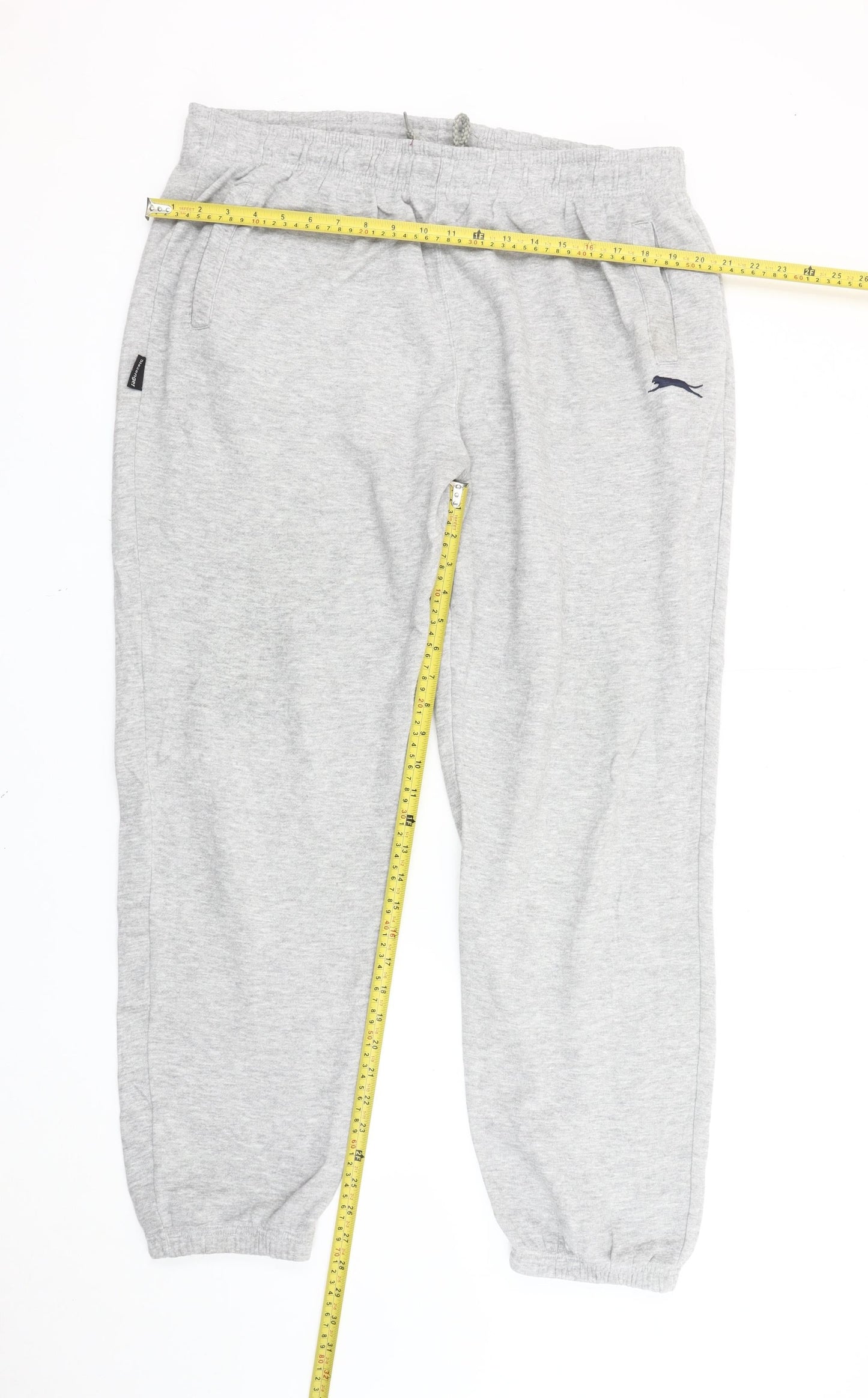 Slazenger Mens Grey XL Jogger Sweatpants Elastic Waist Activewear
