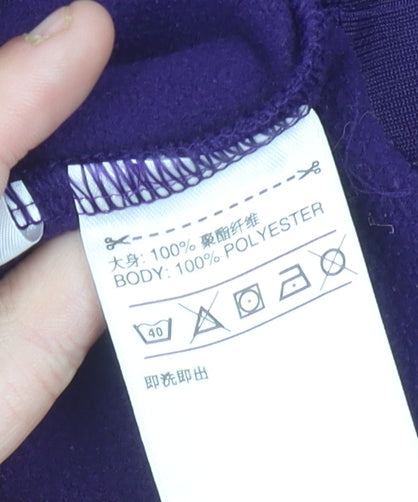 Additional view of Adidas women’s purple los angeles lakers hoodie, size UK 14, uk polyester