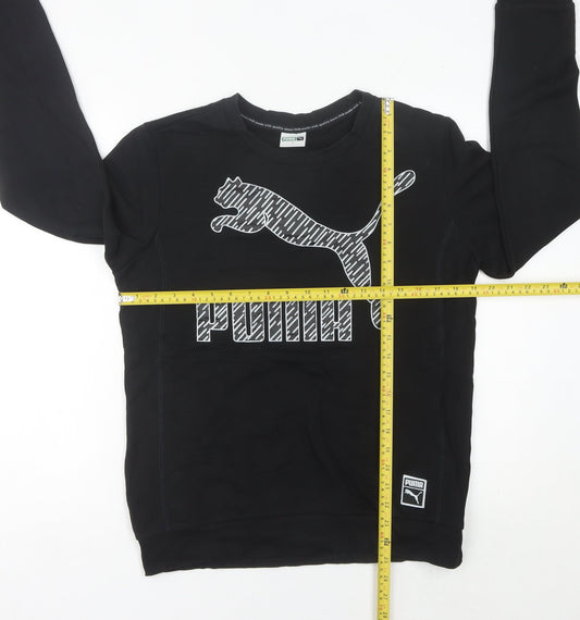 Puma Women's Black Sweatshirt Size 10 Regular Fit Pullover