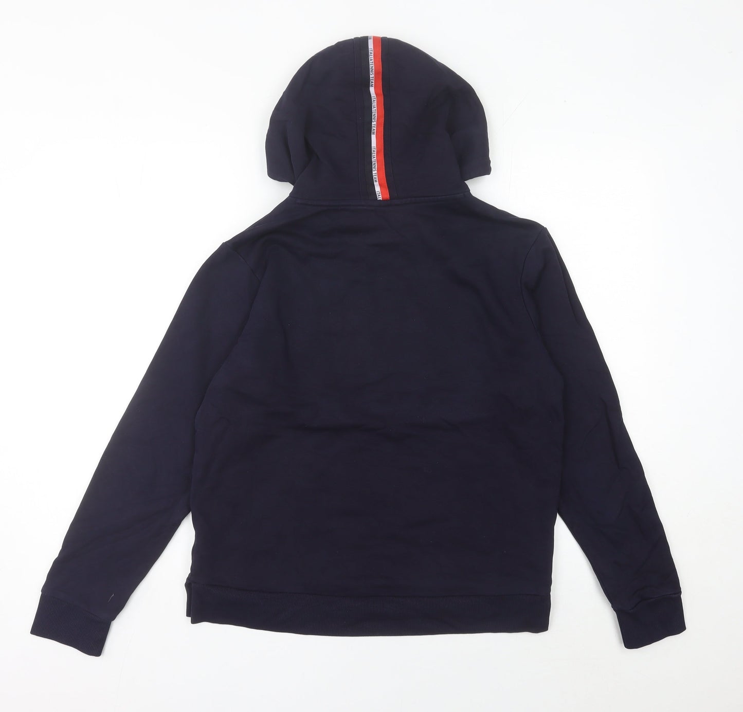 Fila Womens Navy Blue Pullover Hoodie Size 10 UK Long Sleeve Logo