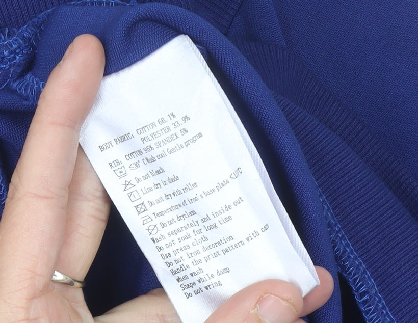 Umbro Womens Blue Sweatshirt Size 10 High Neck Pullover Sportswear