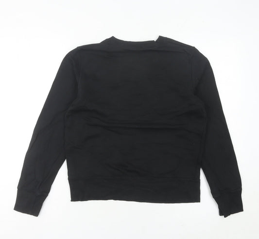 Womens UK 8 Regular Nike Black Pullover Sweatshirt