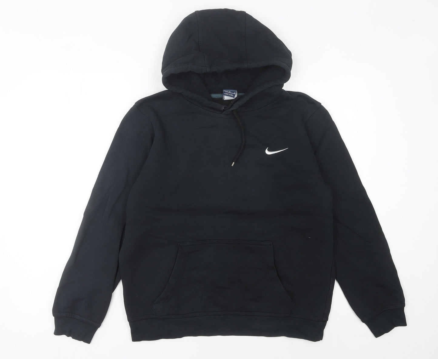 Nike Womens Black Hoodie UK 10 Pullover Sweatshirt Cotton Blend