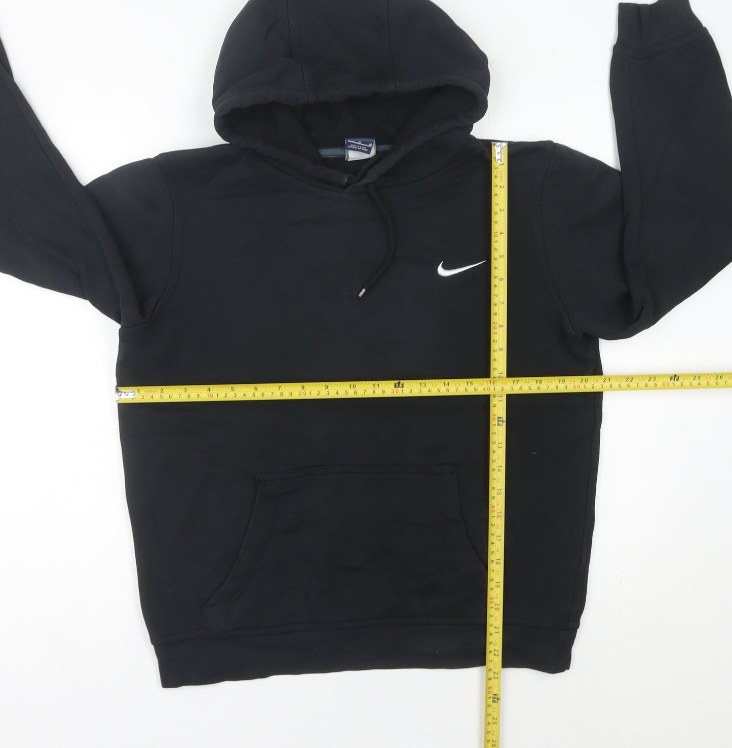 Nike Womens Black Hoodie UK 10 Pullover Sweatshirt Cotton Blend