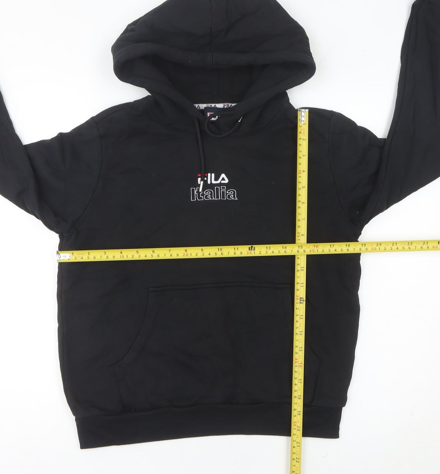 Fila Women’s Black Hoodie Size 8 Pullover Logo Sportswear