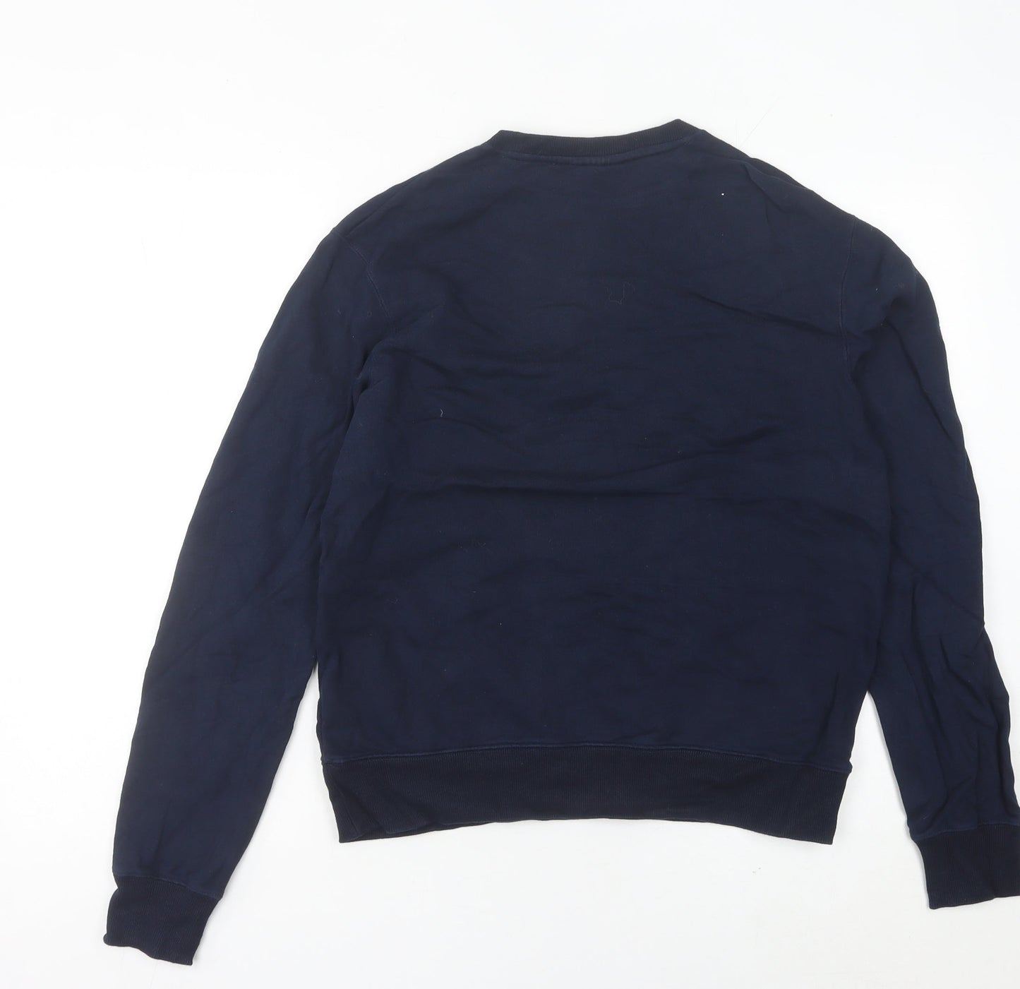 Dickies Womens Navy Blue Logo Sweatshirt Size 12 UK Cotton Crew Neck