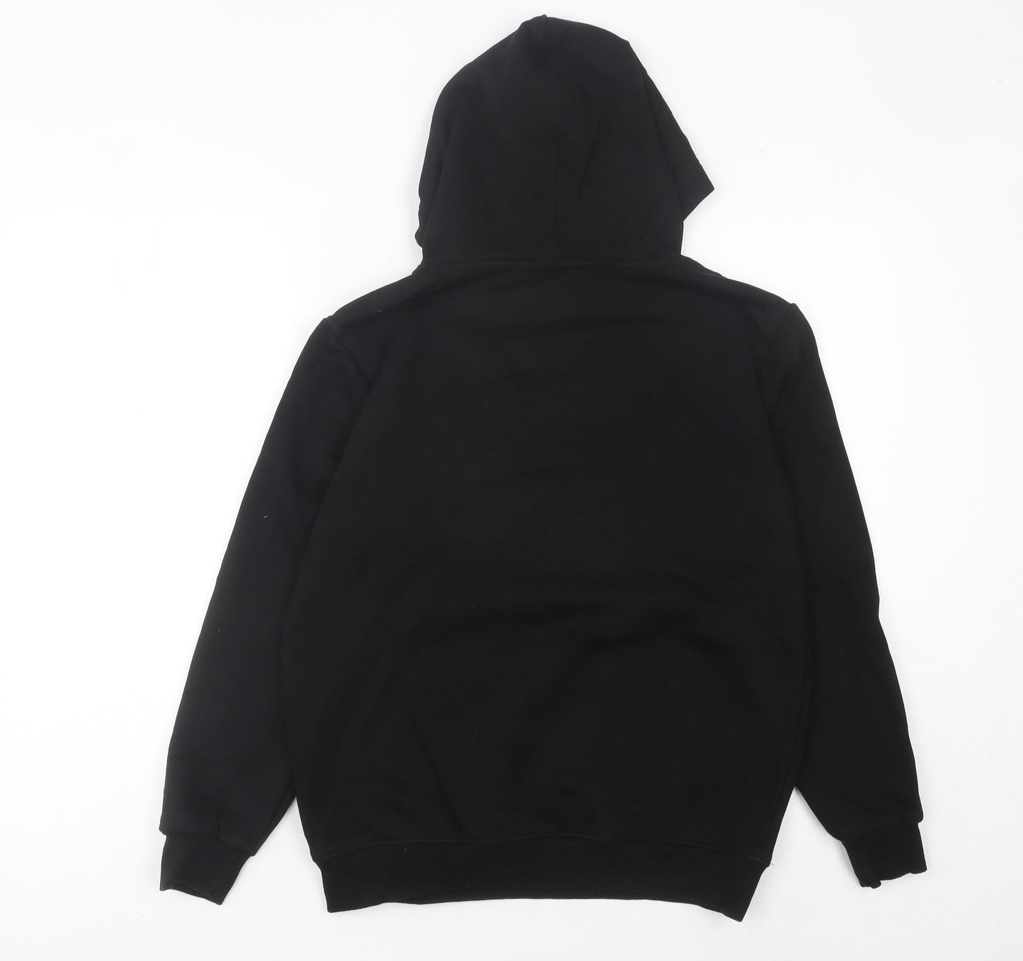Puma Women Black Pullover Hoodie UK 10 Cotton Logo Sportswear