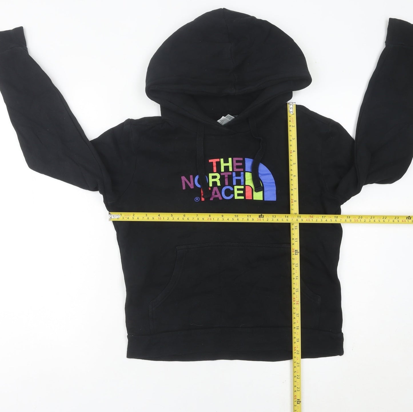 The North Face Womens Black Hoodie Size 6 Pullover Logo