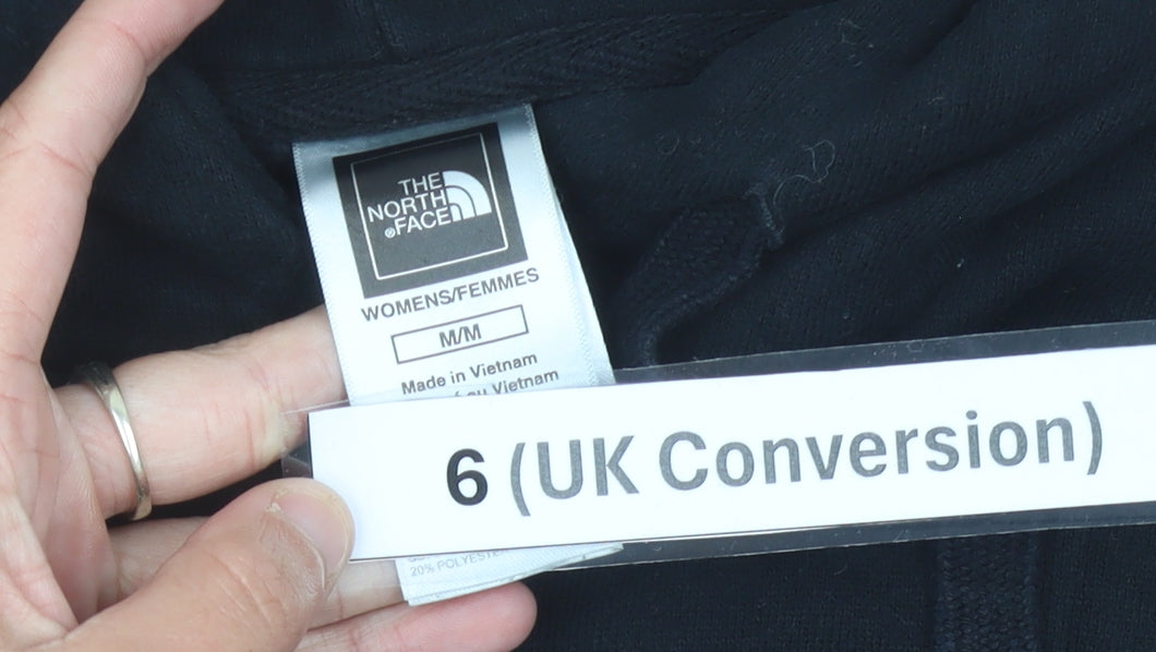 The North Face Womens Black Hoodie Size 6 Pullover Logo
