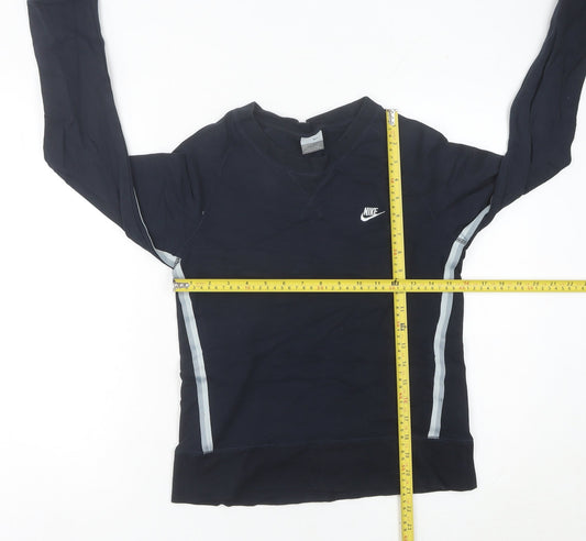Nike Women’s Blue Long Sleeve Jersey Crew Neck Sports Top Size 6
