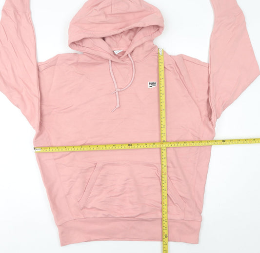 Puma Womens Pink Pullover Hoodie Size 10 Regular Fit Cotton