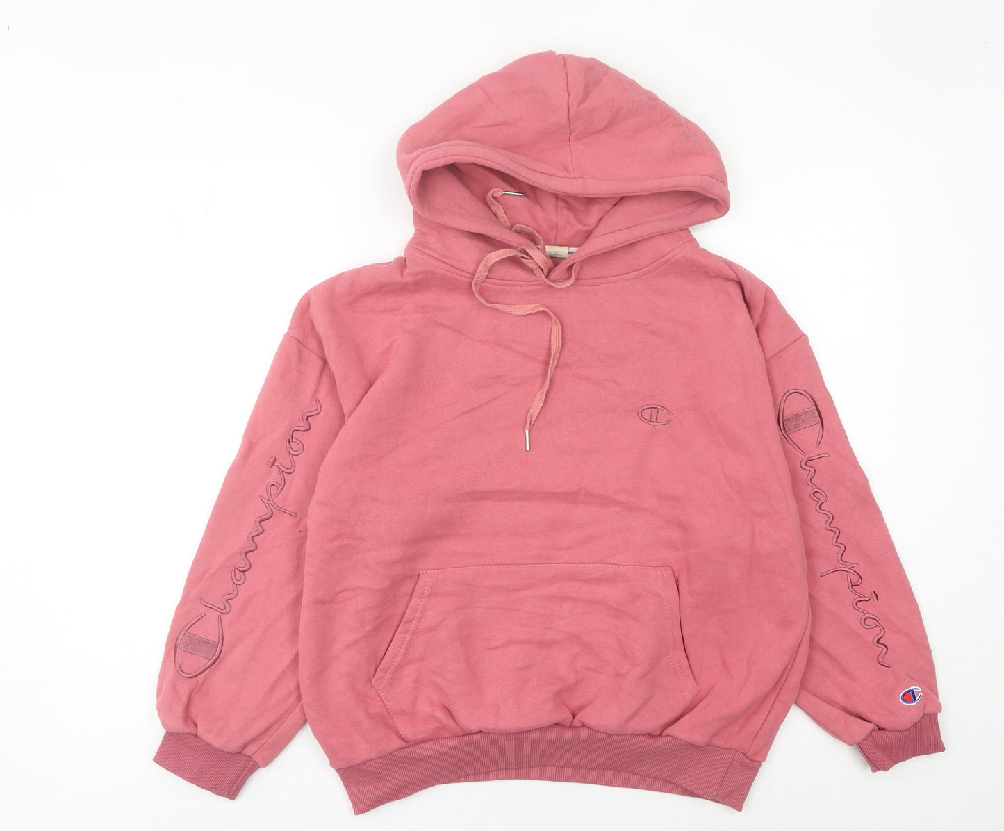 Champion Womens Pink Hoodie Size 10 Pullover Logo Sportswear