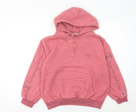 Champion Womens Pink Hoodie Size 10 Pullover Logo Sportswear