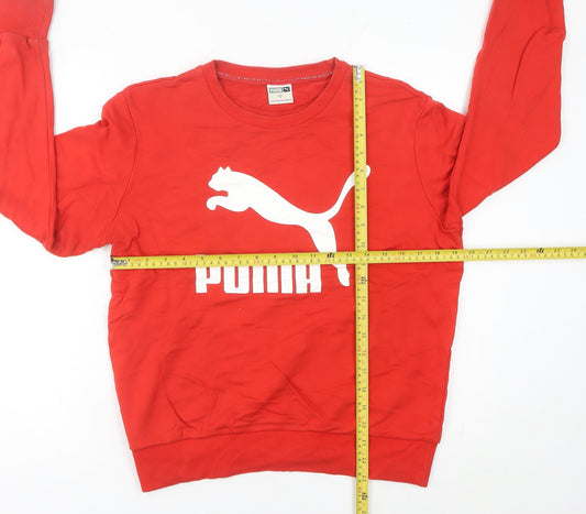 Puma Women’s Red Sweatshirt Size 10 Logo Pullover Jumper