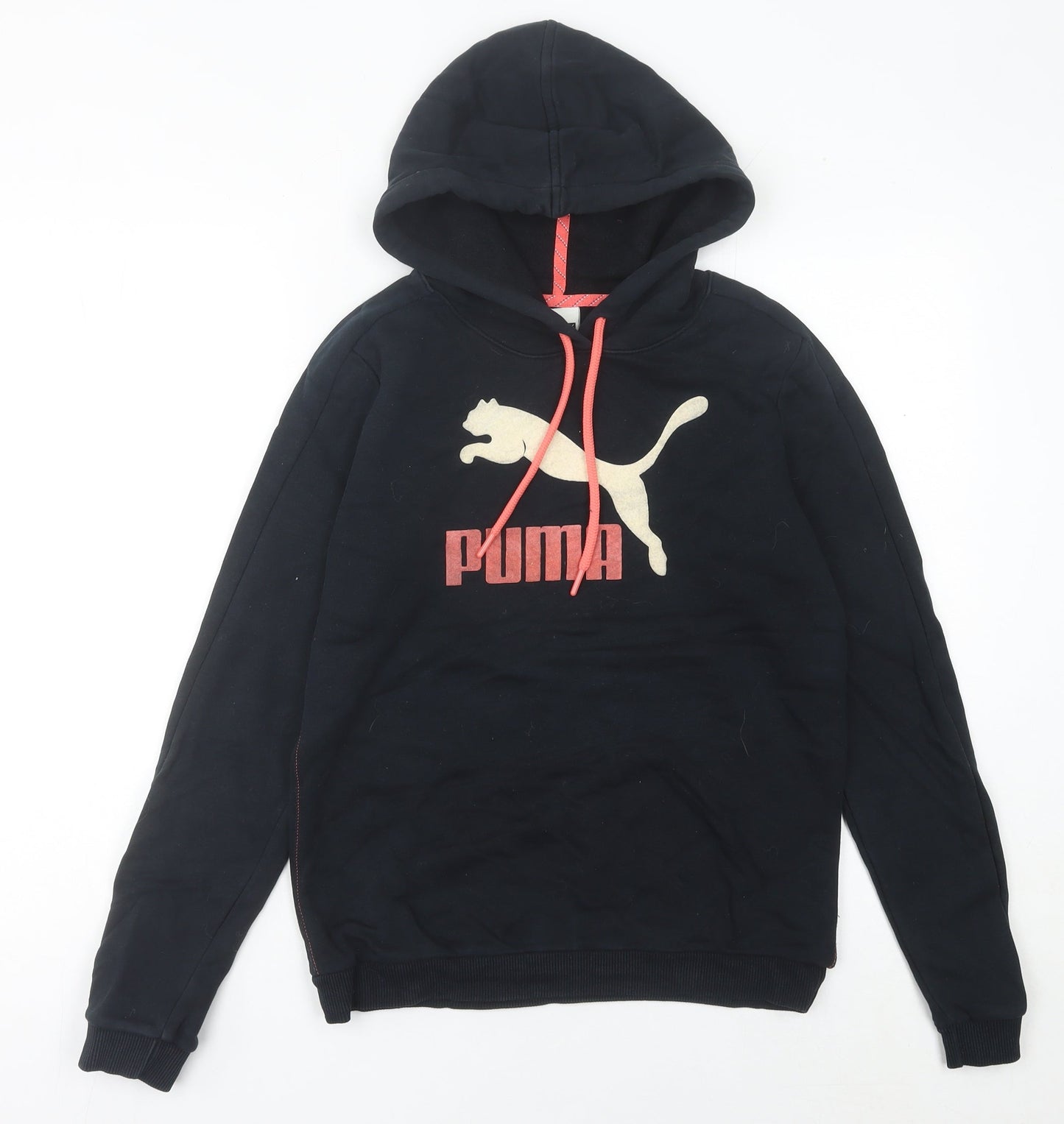 Puma Womens Black Pullover Hoodie UK 10 Regular Fit Sportswear
