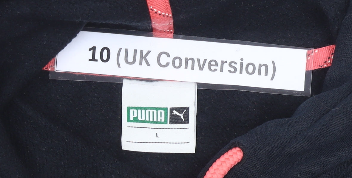 Puma Womens Black Pullover Hoodie UK 10 Regular Fit Sportswear
