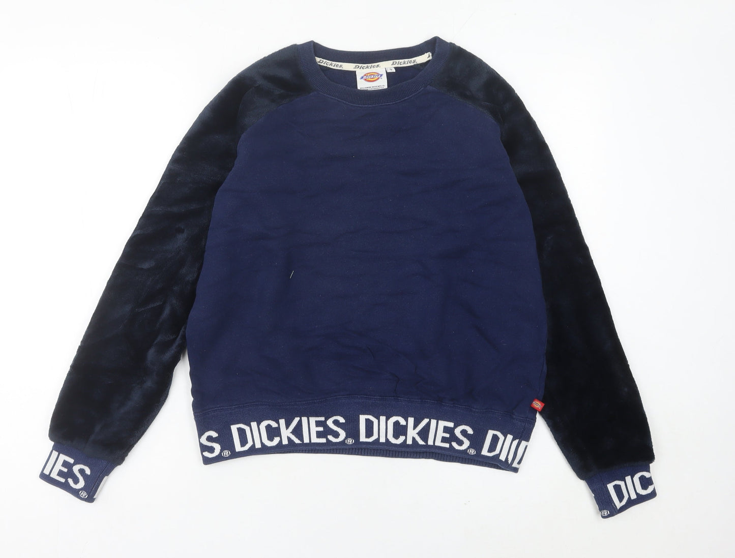 Dickies Women’s Blue Logo Pullover Sweatshirt Size 6 UK