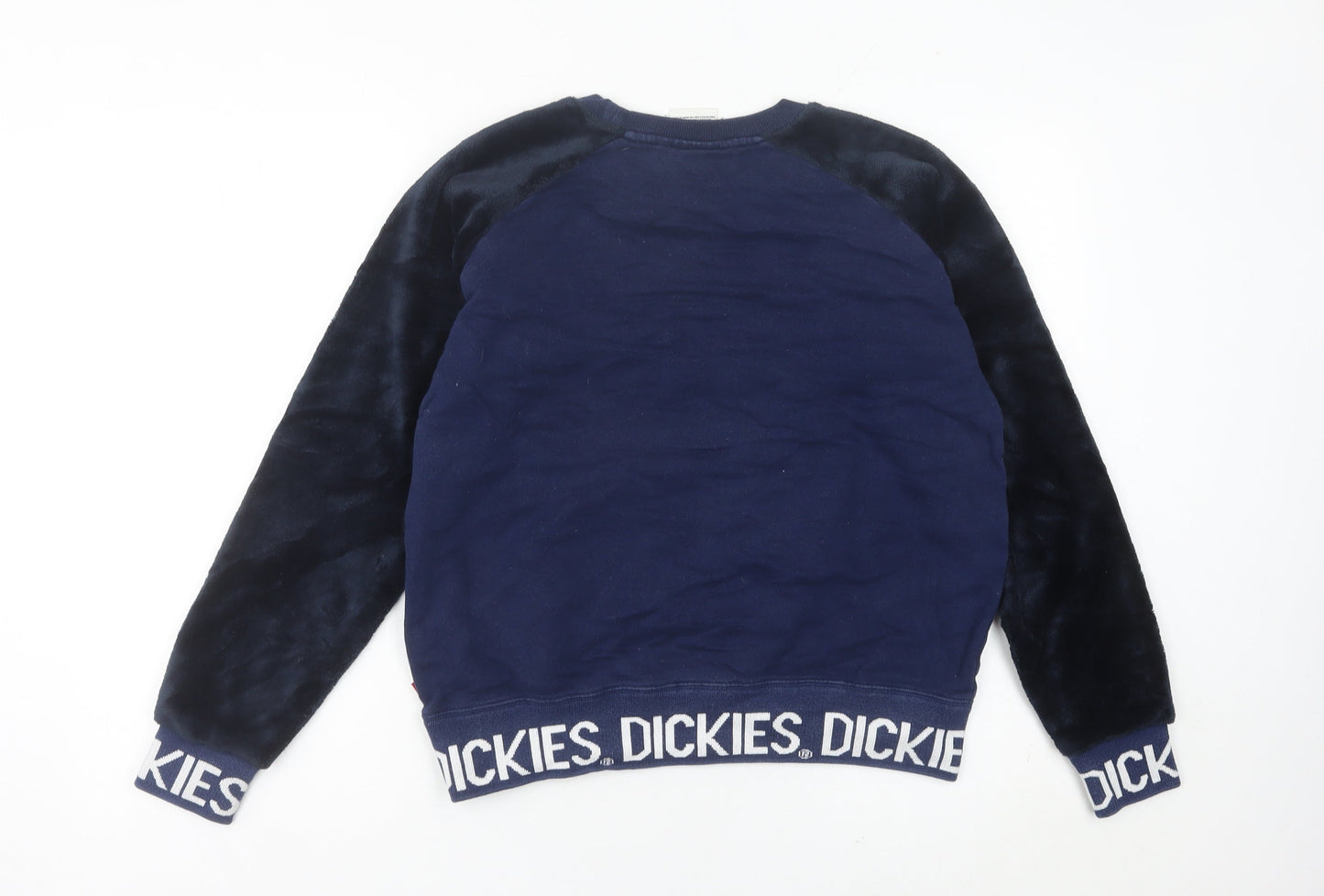 Dickies Women’s Blue Logo Pullover Sweatshirt Size 6 UK