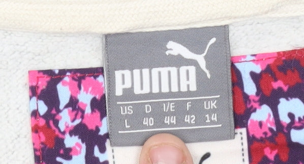 Puma Womens Grey Logo Sweatshirt UK 14 L Long Sleeve Pullover