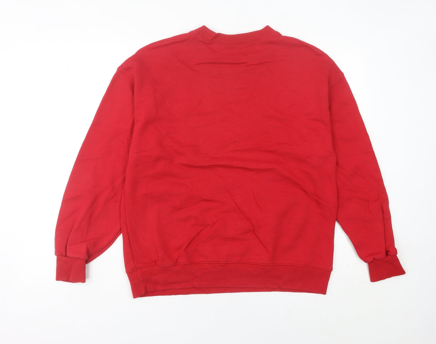 Champion Womens Red Sweatshirt Size 10 Crew Neck Pullover Cotton
