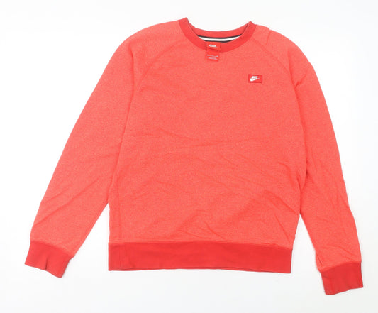 Womens UK 8 Regular Nike Red Pullover Sweatshirt